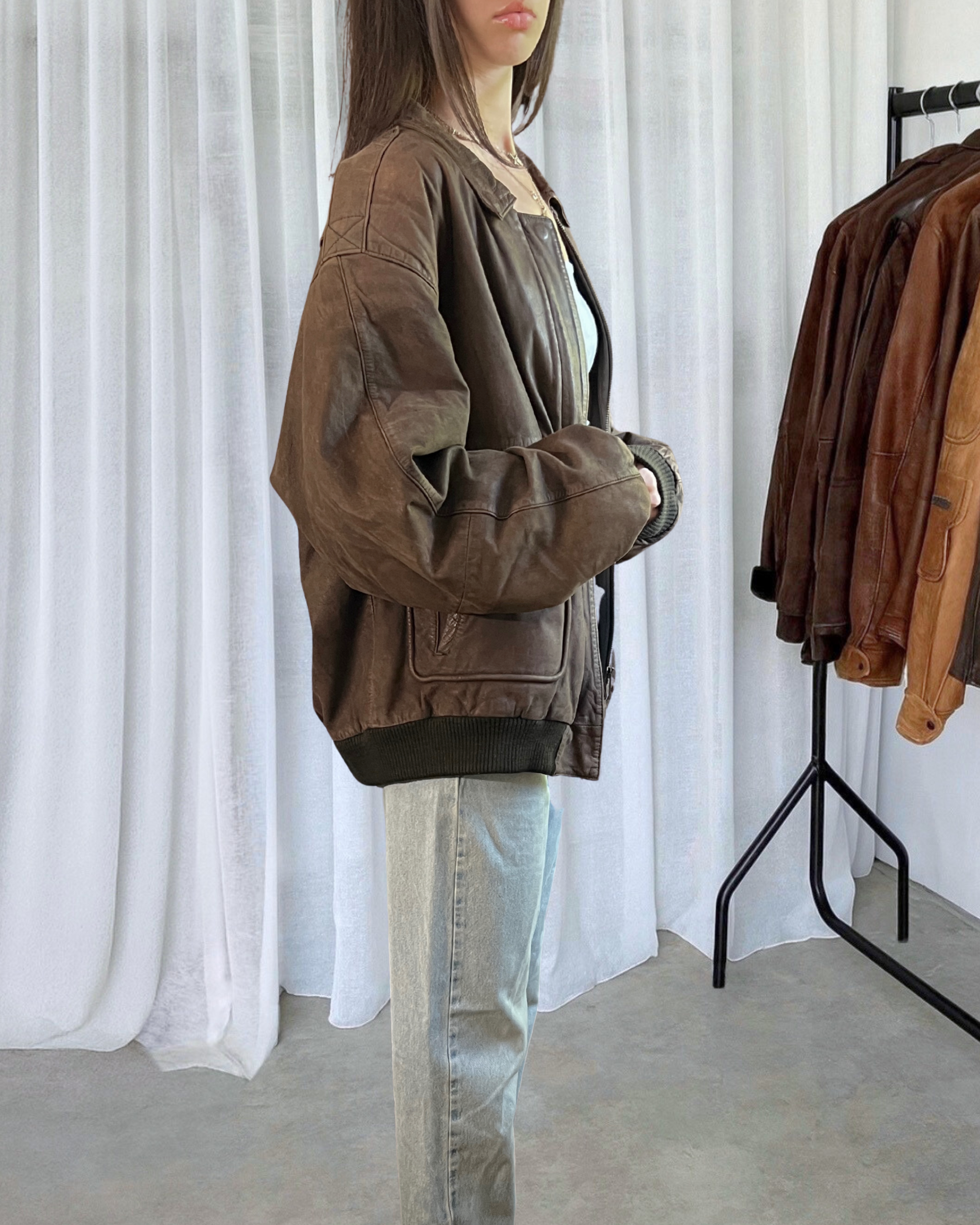 Lini Leather Bomber