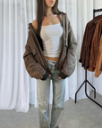 Lini Leather Bomber