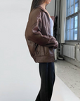 Sam Leather Bomber