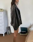 Jones Leather Blazer