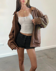 North Leather Bomber