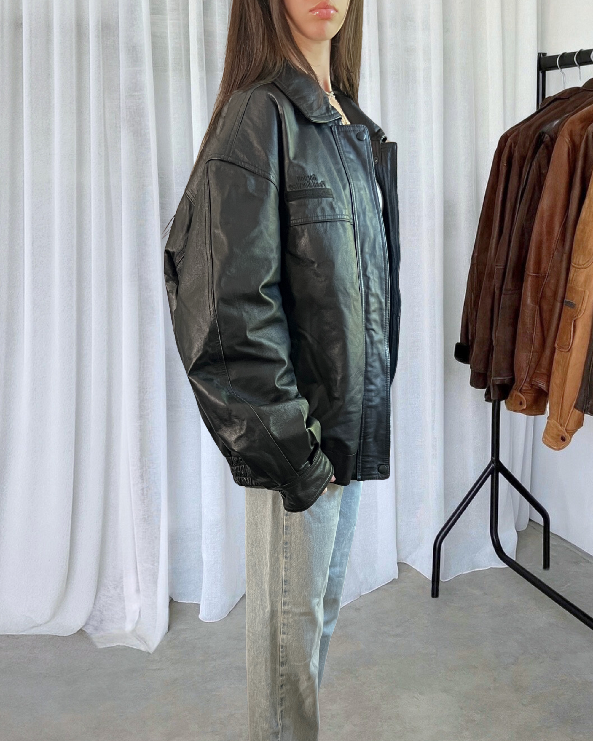 Sports Leather Bomber
