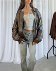 Ally Leather Bomber