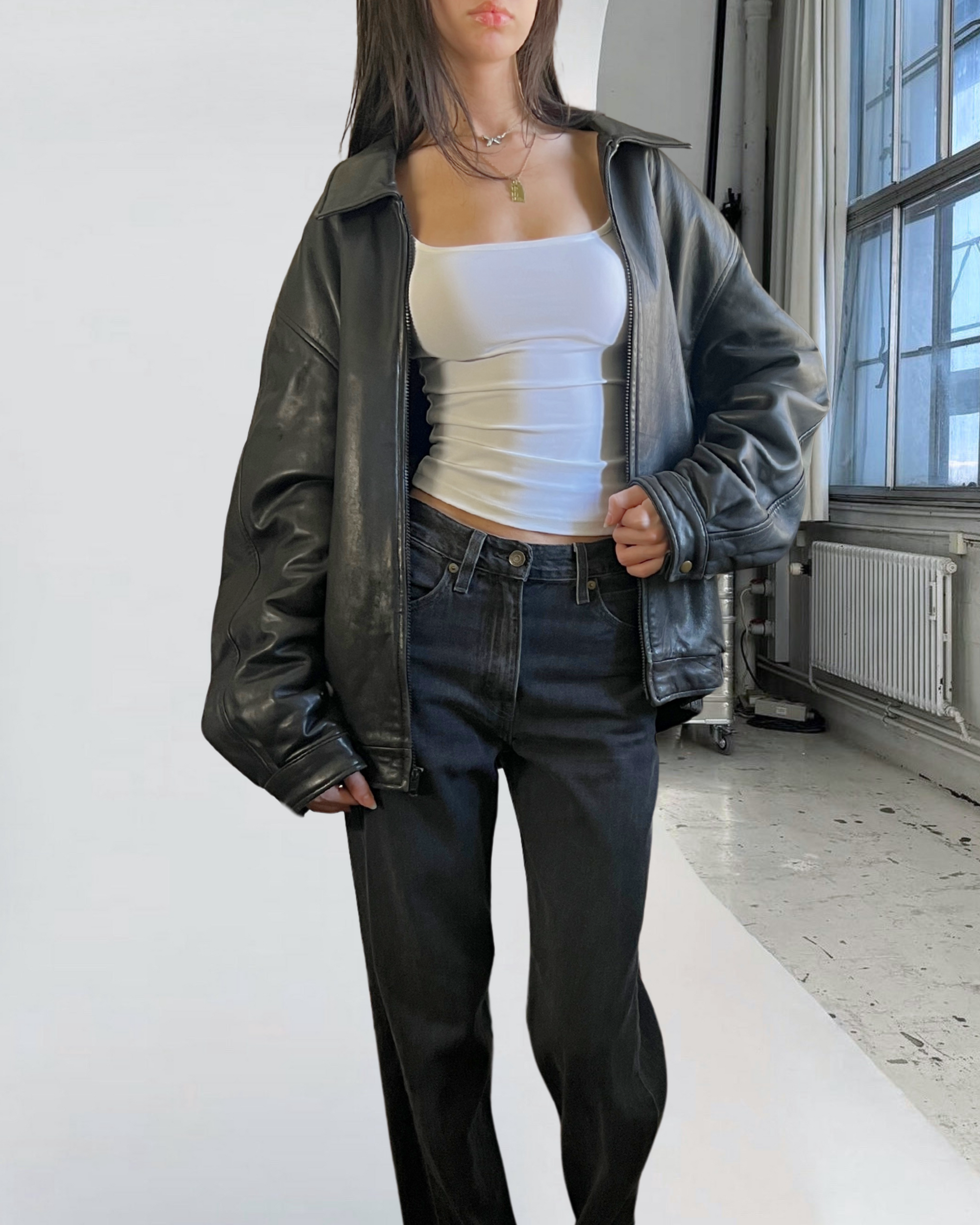 Cordovan Leather Bomber