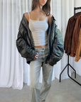 Sports Leather Bomber
