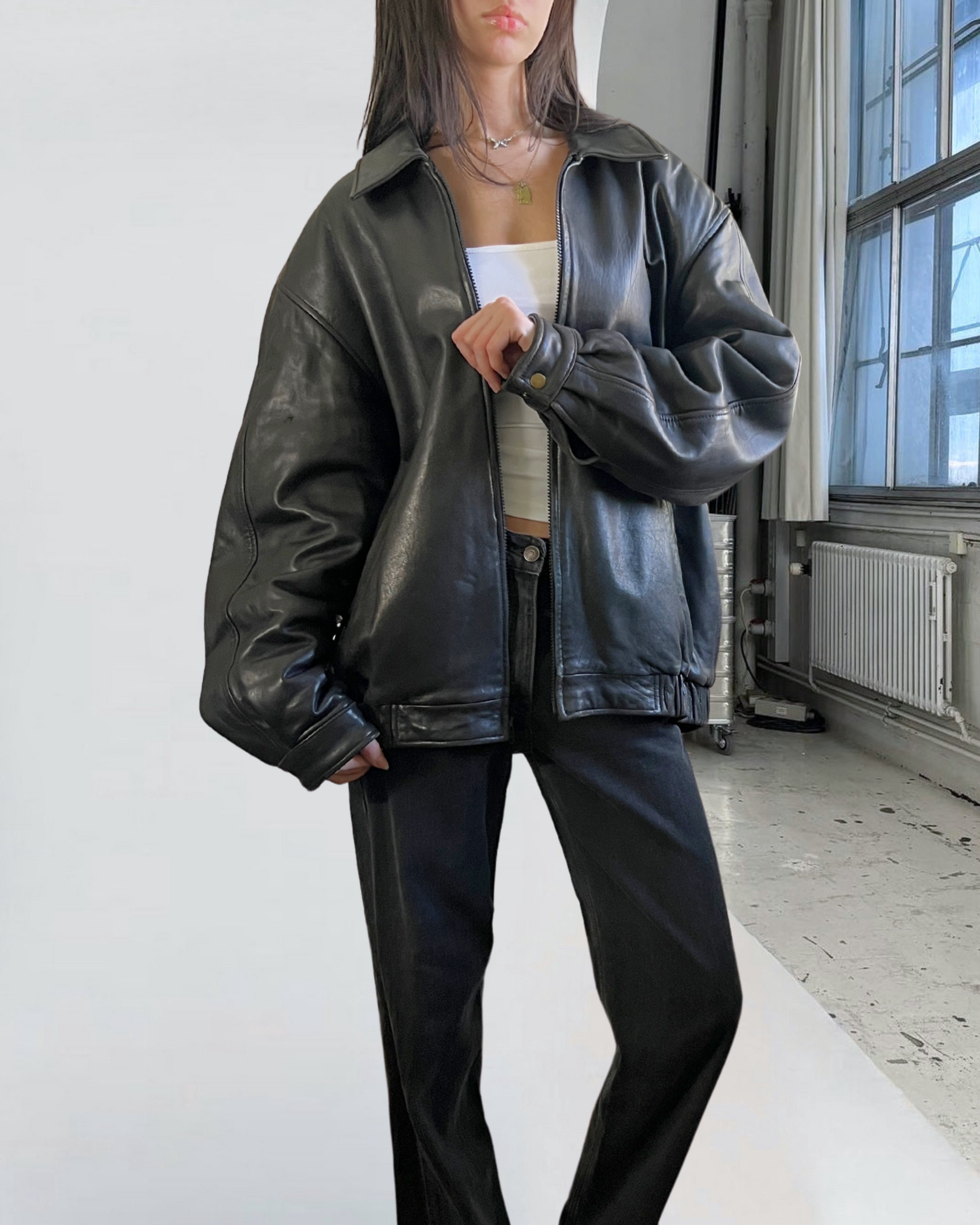 Cordovan Leather Bomber