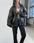Cordovan Leather Bomber