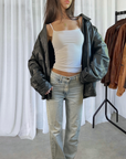 Sports Leather Bomber