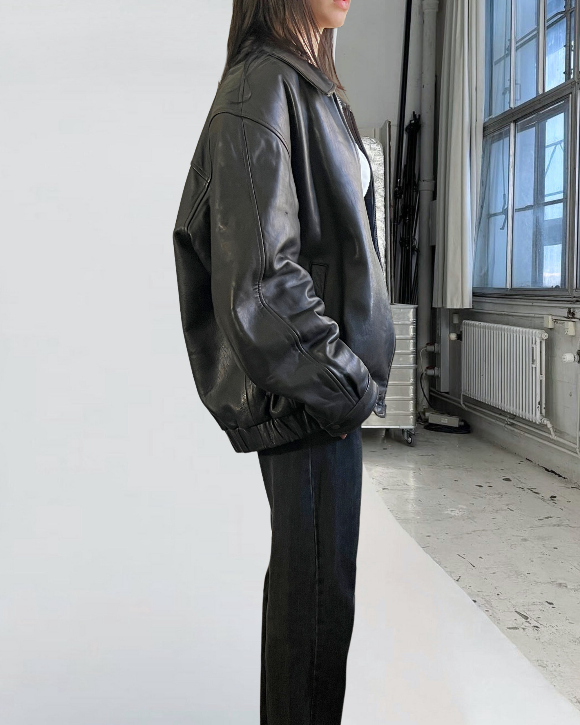 Cordovan Leather Bomber