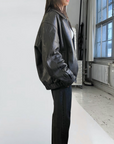 Cordovan Leather Bomber