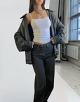 Cordovan Leather Bomber
