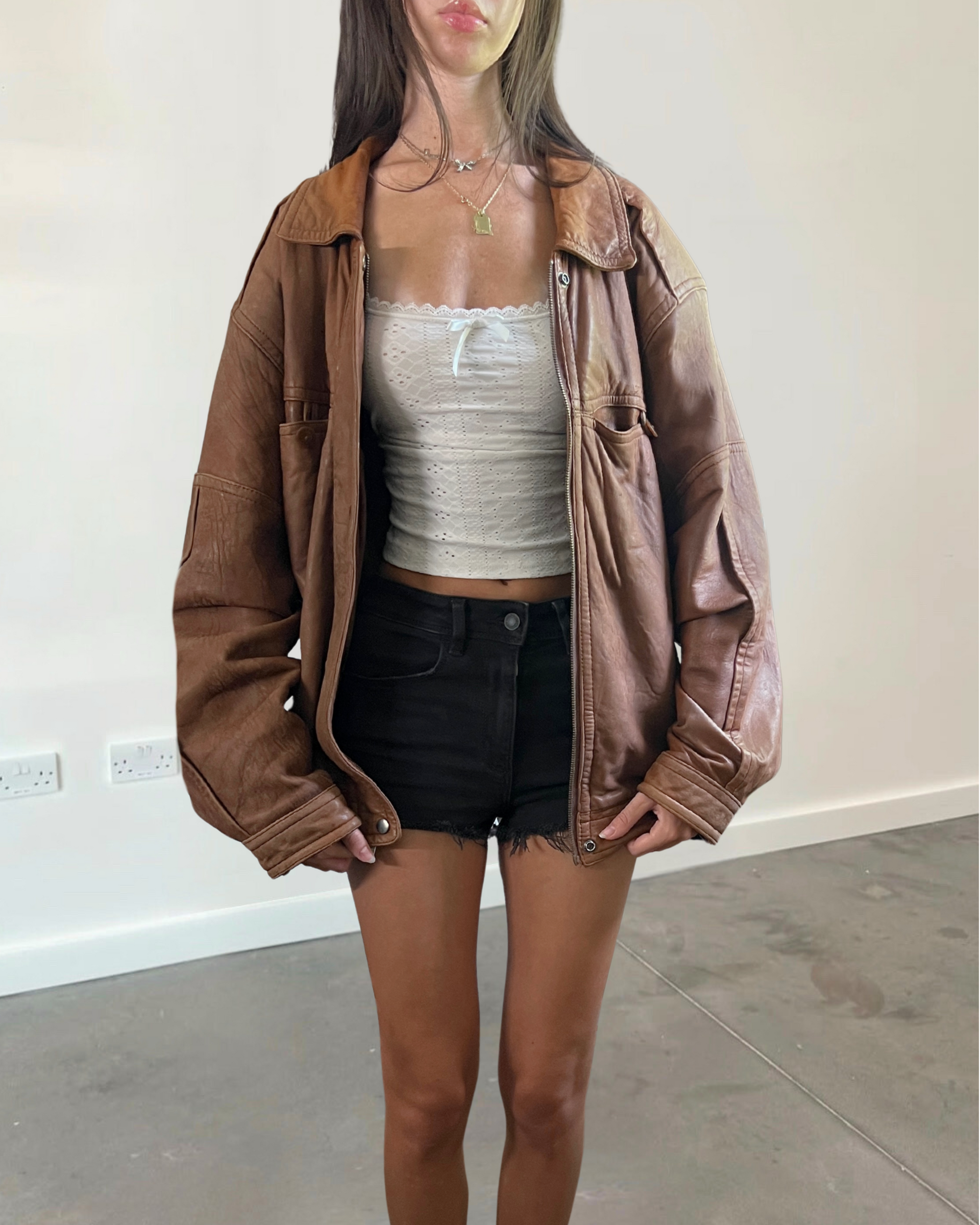 North Leather Bomber