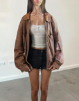 North Leather Bomber