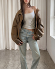 Dreamy Leather Bomber