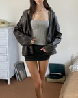 Jones Leather Blazer