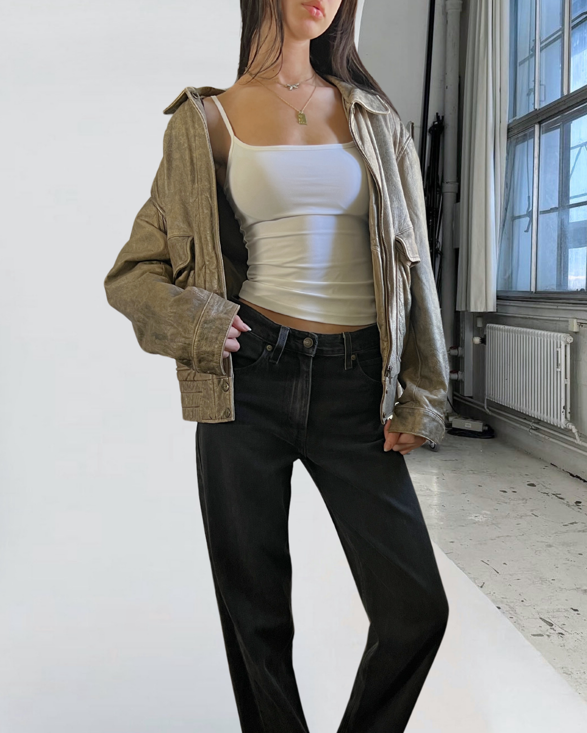 Reed Leather Bomber