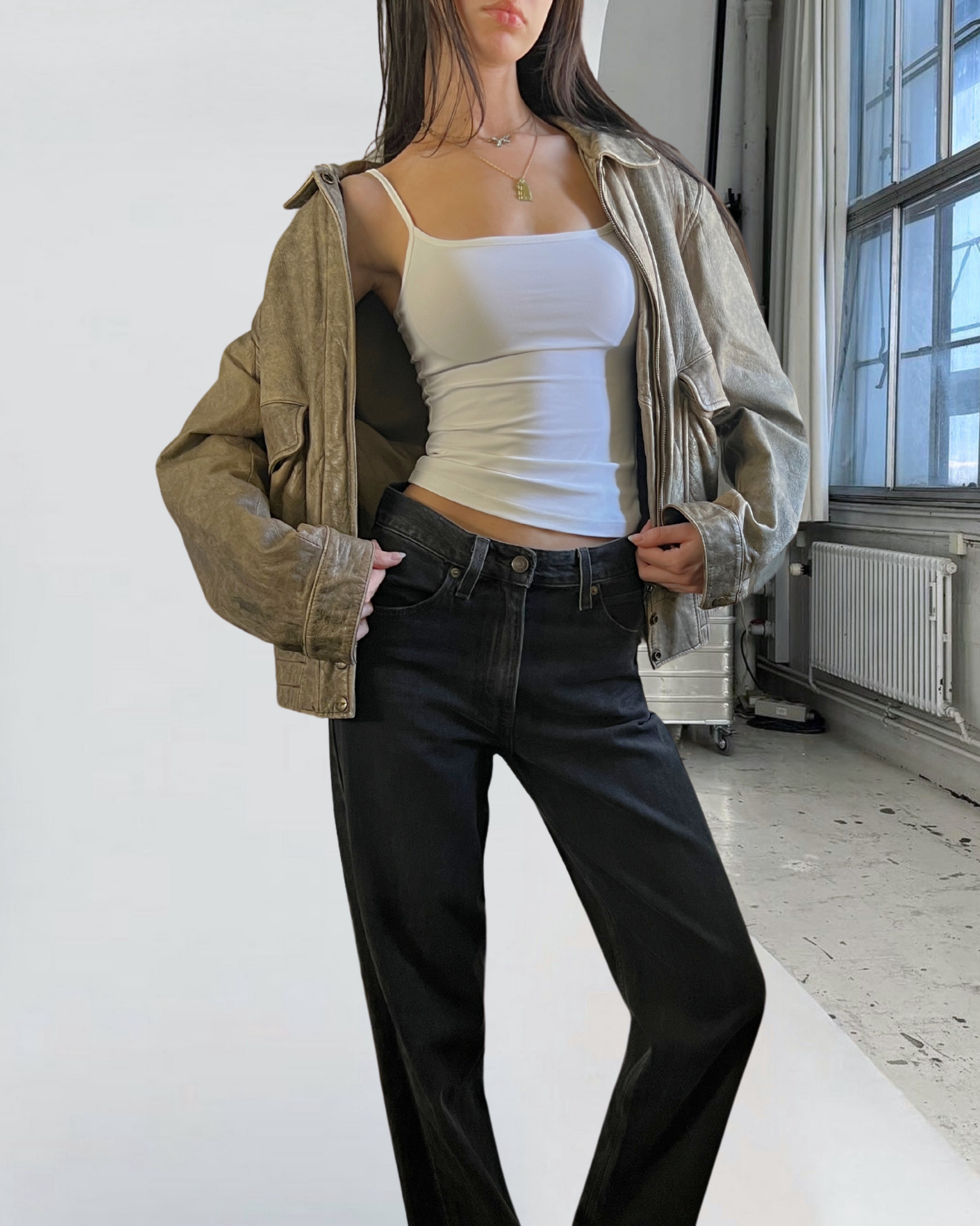 Reed Leather Bomber