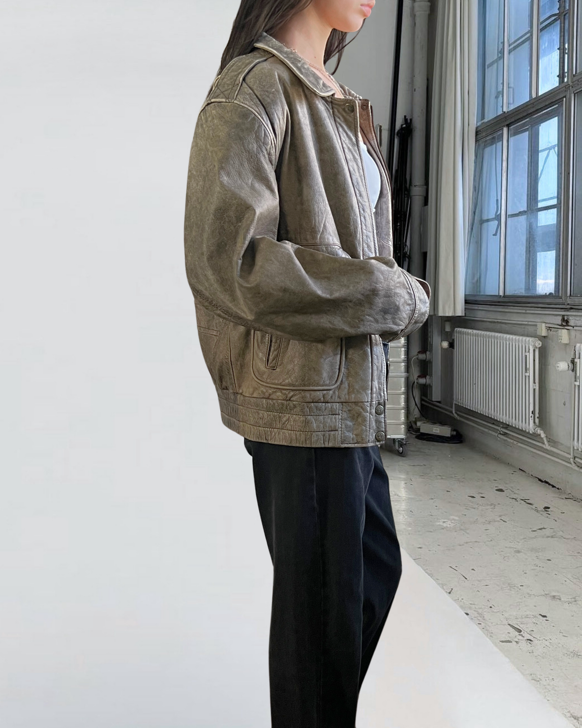 Reed Leather Bomber