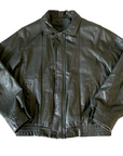 Rice Leather Bomber