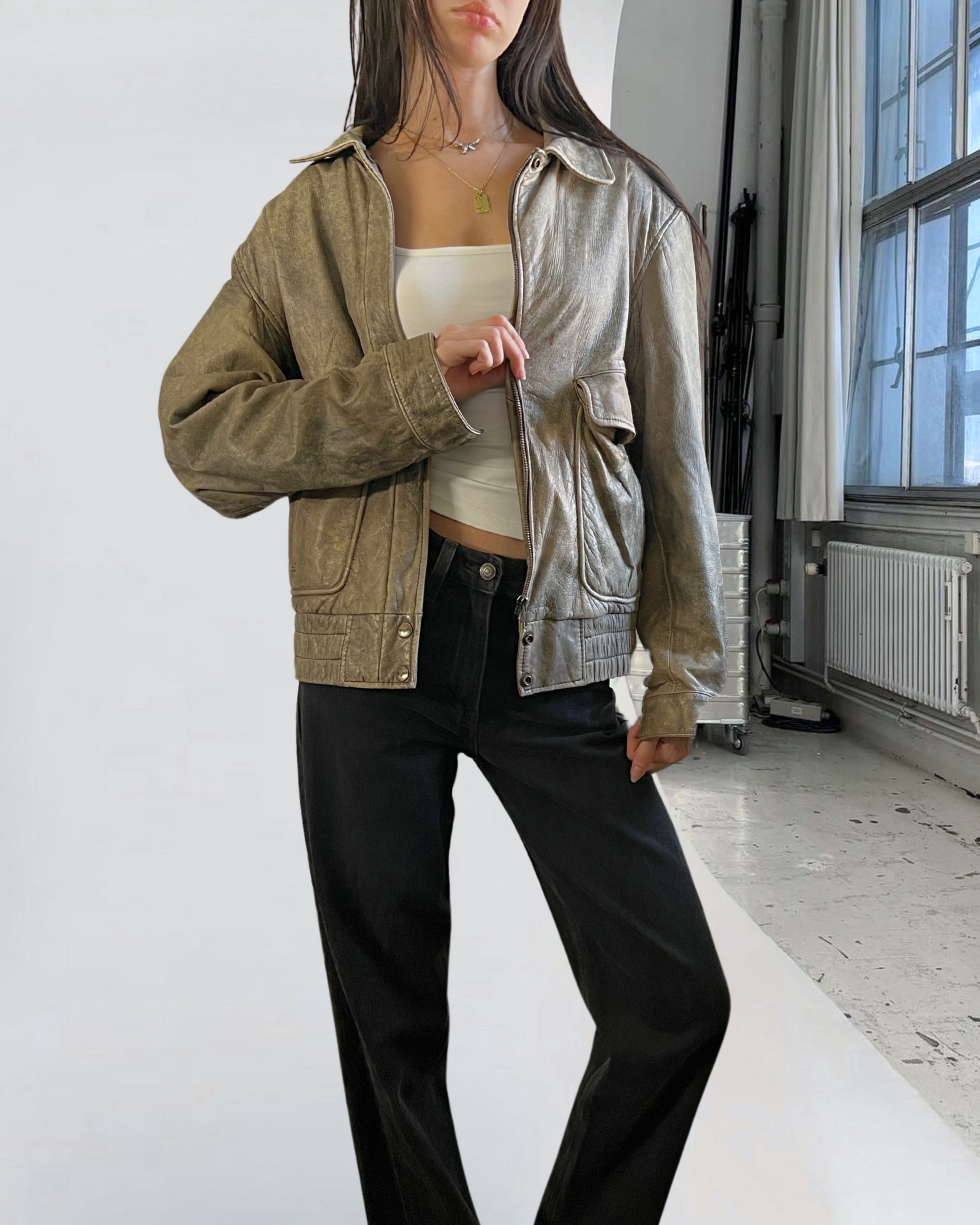 Reed Leather Bomber
