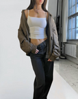 Cougar Leather Bomber