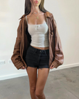 North Leather Bomber