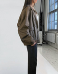 Cougar Leather Bomber