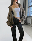 Cougar Leather Bomber