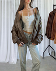 Ari Leather Bomber
