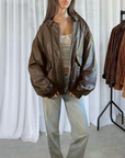 Ally Leather Bomber