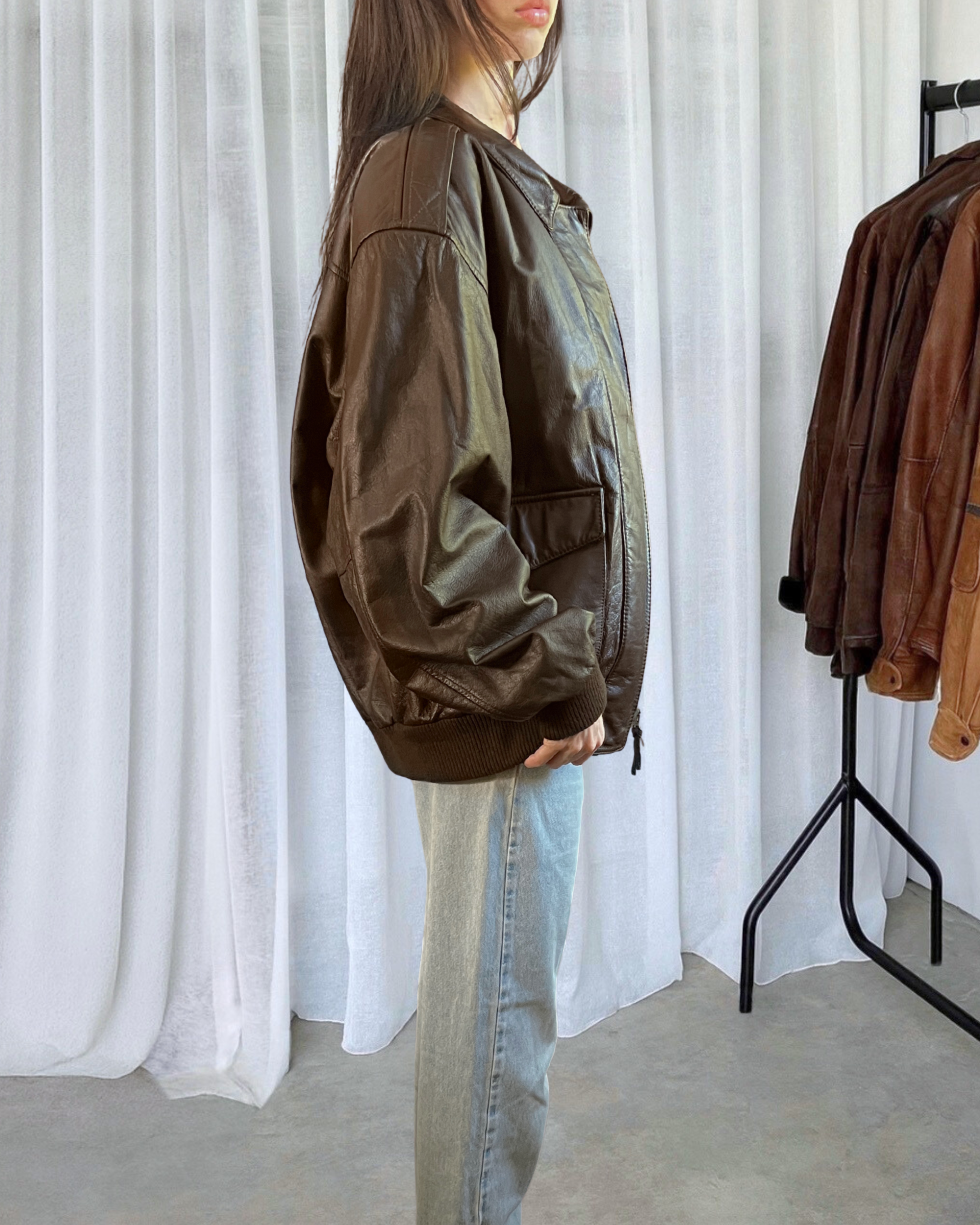 Ari Leather Bomber