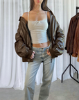 Ari Leather Bomber