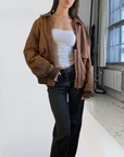 Dreamy Leather Bomber