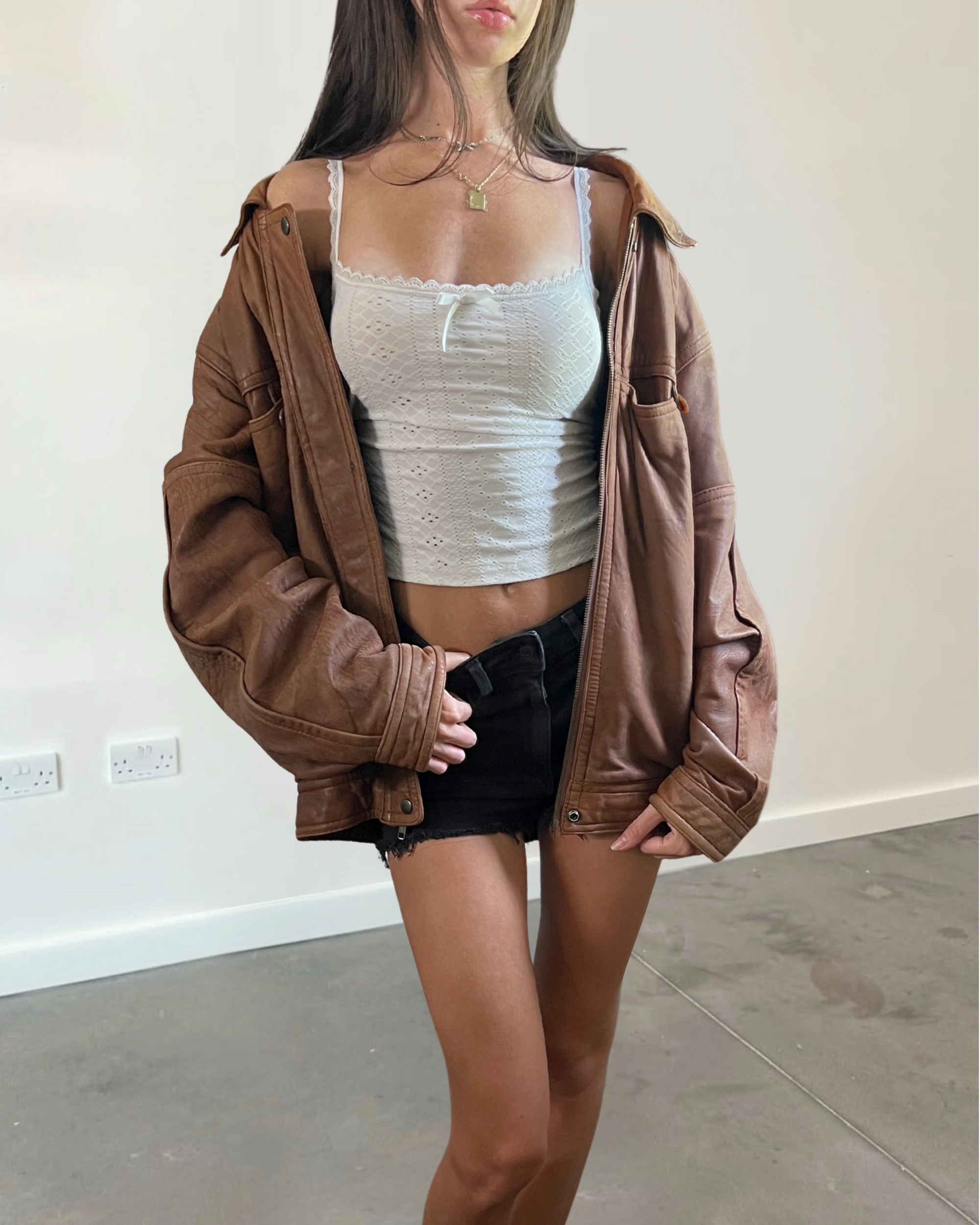 North Leather Bomber