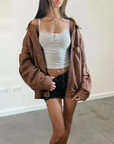 North Leather Bomber