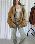 Sand Leather Bomber