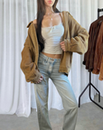 Sand Leather Bomber