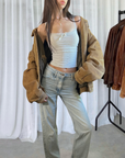 Sand Leather Bomber