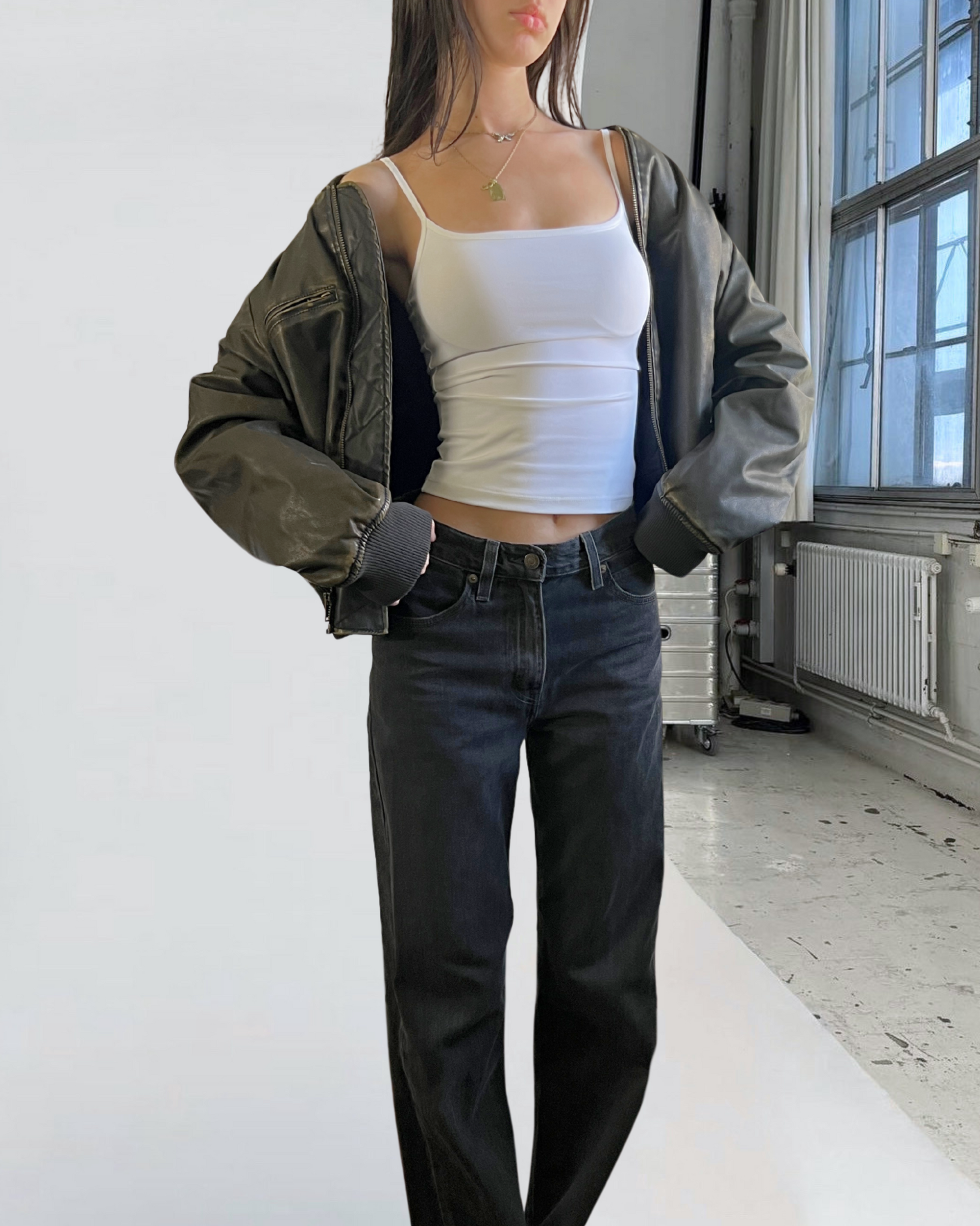 Cropped Vegan Bomber