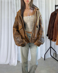 Dreamy Leather Bomber