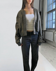 Cropped Vegan Bomber