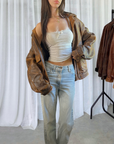 Dreamy Leather Bomber