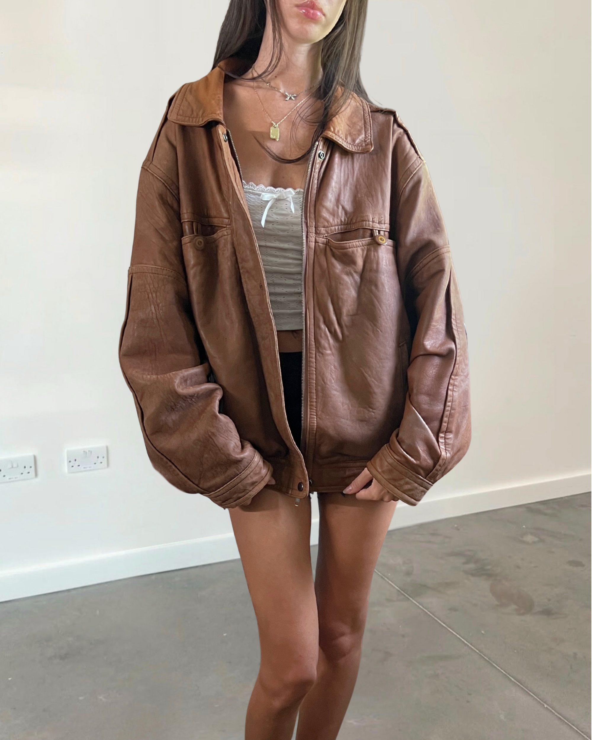 North Leather Bomber