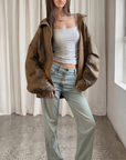 Dreamy Leather Bomber