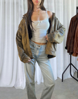 Sasha Leather Bomber
