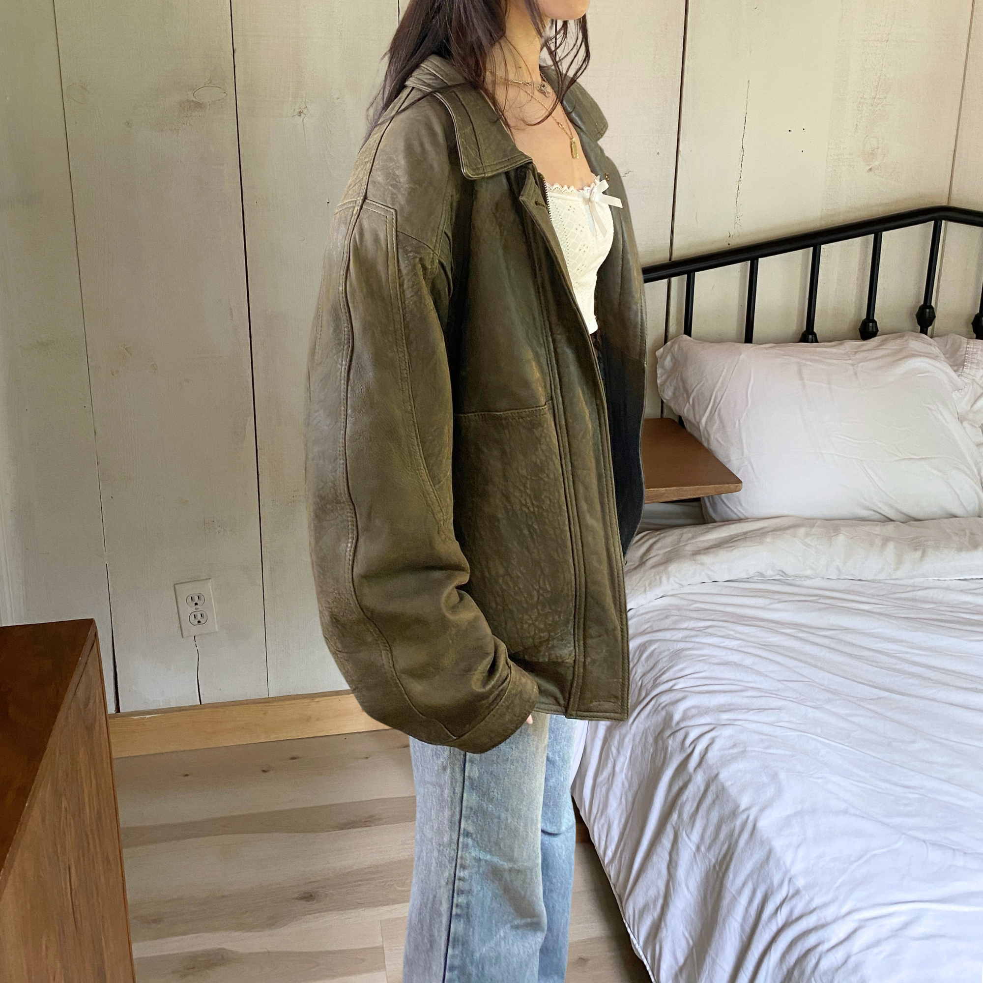 Florentino Leather Bomber