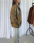 Sasha Leather Bomber