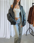 Zella Leather Bomber