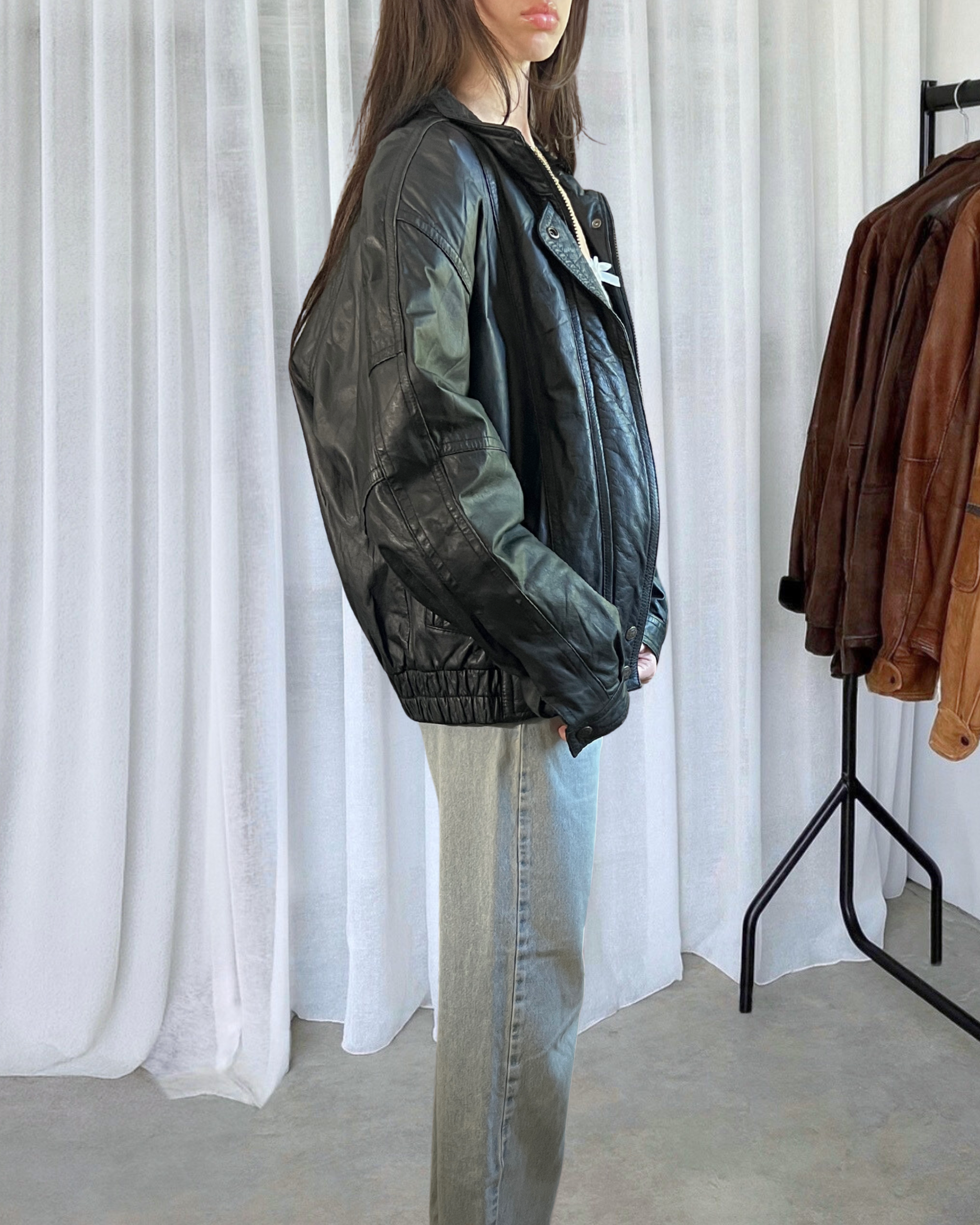 Zella Leather Bomber