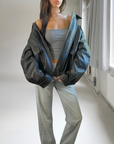 BLK Vegan Leather Bomber